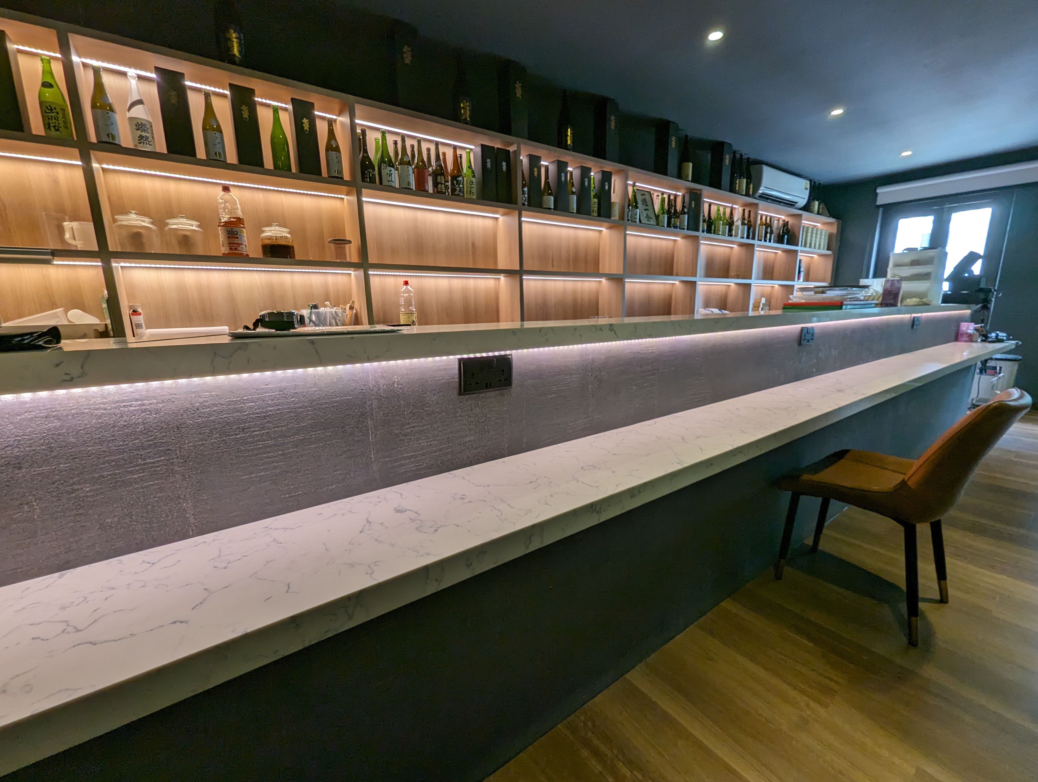 Modern bar renovation showcasing Strata.SG quality work